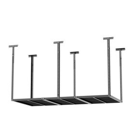 3x6 Overhead Garage Storage Rack, Heavy Duty Adjustable Ceiling Mounted Storage Racks, 750LBS Weight Capacity, Black