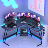 51 Inch L-Shaped Gaming Desk Computer Corner Desk PC Gaming Desk Table