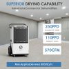 250 Pints Commercial Dehumidifier, Crawl Space Dehumidifier for Basement, with Internal Automatic Drain Pump