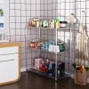 3 Tier Wire Shelving Unit, 1050 LBS NSF Height Adjustable Metal Garage Storage Shelves, Heavy Duty Storage Wire Rack Metal Shelves - Chrome