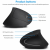 BT Vertical Ergonomic Gaming Mouse Wireless Rechargeable Gamer Mause Kit Optical 2.4G Mouse For Computer Laptop Desktop