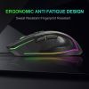 RGB Wired Gaming Mouse RGB Spectrum Backlit Ergonomic Mouse Griffin Programmable 7 Backlight Modes 6400 DPI For Windows PC Gamers