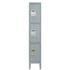 3 Door 66"H Metal Lockers With Lock for Employees,Storage Locker Cabinet for Home Gym Office School Garage,Gray