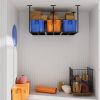 3x6 Overhead Garage Storage Rack, Heavy Duty Adjustable Ceiling Mounted Storage Racks, 750LBS Weight Capacity, Black