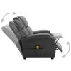 Massage Recliner Anthracite Faux Leather