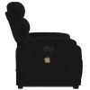 Electric Stand up Massage Recliner Chair Black Velvet