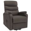 Power Lift Massage Recliner Taupe Fabric