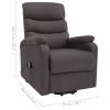 Power Lift Massage Recliner Taupe Fabric