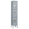 3 Door 66"H Metal Lockers With Lock for Employees,Storage Locker Cabinet for Home Gym Office School Garage,Gray