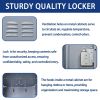3 Door 66"H Metal Lockers With Lock for Employees,Storage Locker Cabinet for Home Gym Office School Garage,Gray