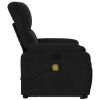 Stand up Massage Recliner Chair Black Microfiber Fabric