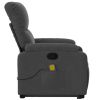 Stand up Massage Recliner Chair Dark Gray Microfiber Fabric