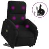 Stand up Massage Recliner Chair Black Microfiber Fabric