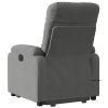 Stand up Massage Recliner Chair Dark Gray Microfiber Fabric