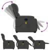 Stand up Massage Recliner Chair Dark Gray Microfiber Fabric
