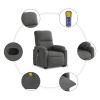 Stand up Massage Recliner Chair Dark Gray Microfiber Fabric