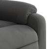 Electric Stand up Massage Recliner Chair Dark Gray Microfiber Fabric