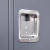 3 Door 66"H Metal Lockers With Lock for Employees,Storage Locker Cabinet for Home Gym Office School Garage,Gray