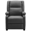 Massage Recliner Anthracite Faux Leather