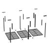 3x6 Overhead Garage Storage Rack, Heavy Duty Adjustable Ceiling Mounted Storage Racks, 750LBS Weight Capacity, Black