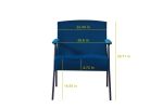 Cloth leisure; black metal frame recliner; for living room and bedroom; blue