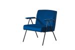 Cloth leisure; black metal frame recliner; for living room and bedroom; blue
