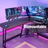 51 Inch L-Shaped Gaming Desk Computer Corner Desk PC Gaming Desk Table