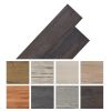 Self-adhesive PVC Flooring Planks 54 ft² 0.08" Dark Brown