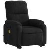 Stand up Massage Recliner Chair Black Microfiber Fabric