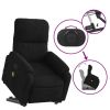 Stand up Massage Recliner Chair Black Microfiber Fabric
