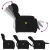 Stand up Massage Recliner Chair Black Microfiber Fabric