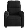 Stand up Massage Recliner Chair Black Microfiber Fabric