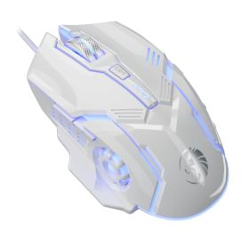 F7 New office mouse usb wired gaming mouse for computer 6d mouse (Color: White)