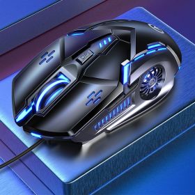 Mechanical Gaming Mouse Wired Computer Racer Desktop Notebook Office Universal Silent Mouse (Color: G5 black [button mute])