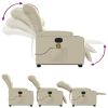 Electric Stand up Massage Recliner Chair Cream Faux Leather