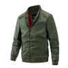 Casual Business Men Jacket High Quality Vintage Stand Collar Thin Baseball Coat Fashion Trend White Armygreen Spring Autumn 2022