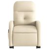 Stand up Massage Recliner Chair Cream Fabric