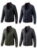 Casual Men Quilted Jackets High Quality Vintage Baseball Coat Zipper Pockets Fashion Trend Blue Black Spring Autumn Winter 2022