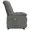 Massage Recliner Dark Gray Fabric