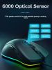 DAREU Wired RGB Gaming Mouse with 6 Programmable Buttons ATG4090 Sensor 6000 DPI 150 IPS 50Million Click Times For PC Steam Game