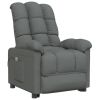 Massage Recliner Dark Gray Fabric