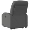 Stand up Massage Recliner Chair Dark Gray Fabric