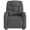 Stand up Massage Recliner Chair Dark Gray Fabric