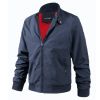 Spring Autumn 2022 Casual Business Men Jacket High Quality Vintage Stand Collar Thin Baseball Coat Fashion Trend White Armygreen