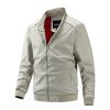 Casual Business Men Jacket High Quality Vintage Stand Collar Thin Baseball Coat Fashion Trend White Armygreen Spring Autumn 2022