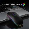 New Bluetooth Wireless Mouse with USB Rechargeable RGB Mouse for Computer Laptop PC Macbook Gaming Mouse Gamer 2.4GHz Portable M