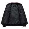 Casual Men Quilted Jackets High Quality Vintage Baseball Coat Zipper Pockets Fashion Trend Blue Black Spring Autumn Winter 2022
