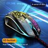 Gaming E-sports Luminous Mouse Wired USB Backlight Crackle Rainbow Mouse