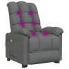 Massage Recliner Dark Gray Fabric