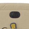 Electric Stand up Massage Recliner Chair Cream Fabric